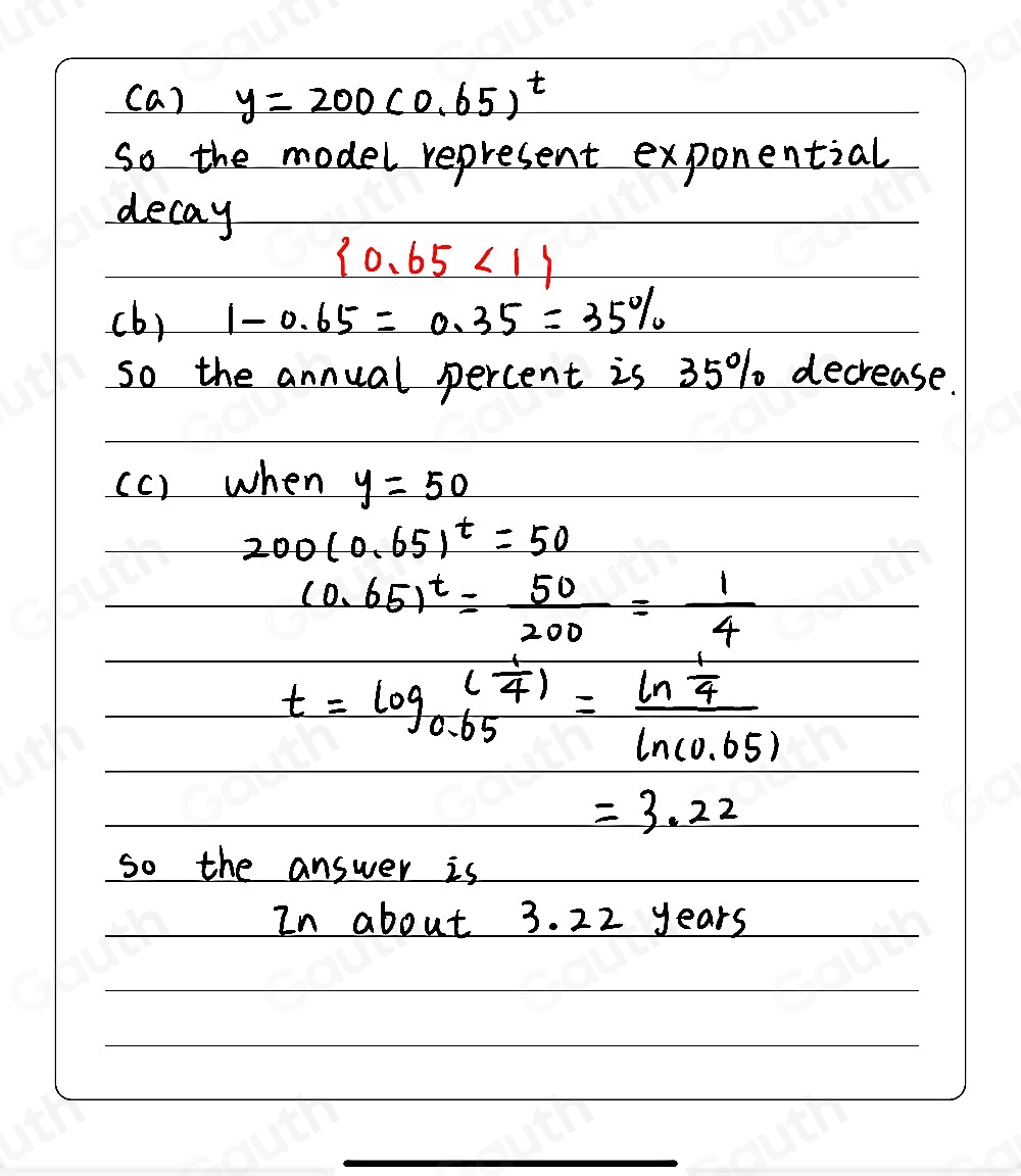 Solved: MODELING REAL LIFE The value of a mountain bike y (in dollars ...