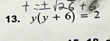 y(y+6)=2