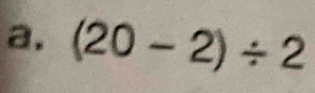 (20-2)/ 2