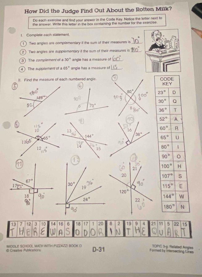 Solved: How Did the Judge Find Out About the Rotten Milk? Do each ...