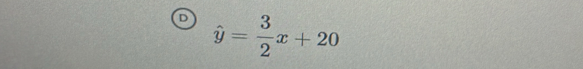 hat y= 3/2 x+20