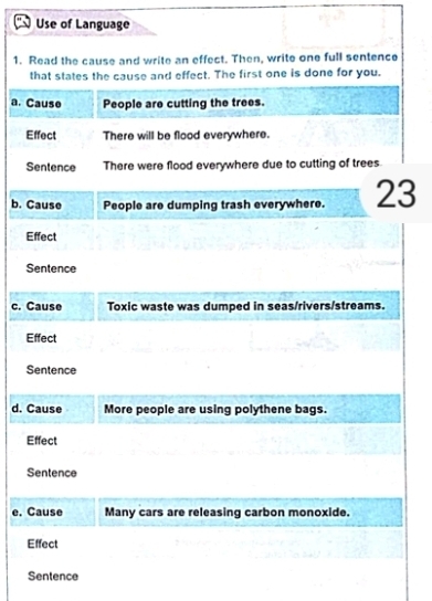 Use of Language 
1. 
a. 
E 
S 
b. 3 
E 
S 
c. 
E 
S 
d. 
E 
S 
e. 
E 
Sentence