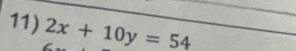 2x+10y=54