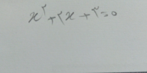 x^2+r+r=0