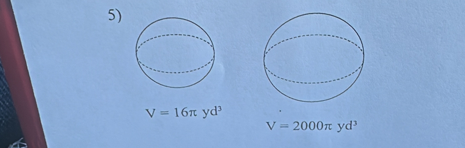 V=16π yd^3
V=2000π yd^3