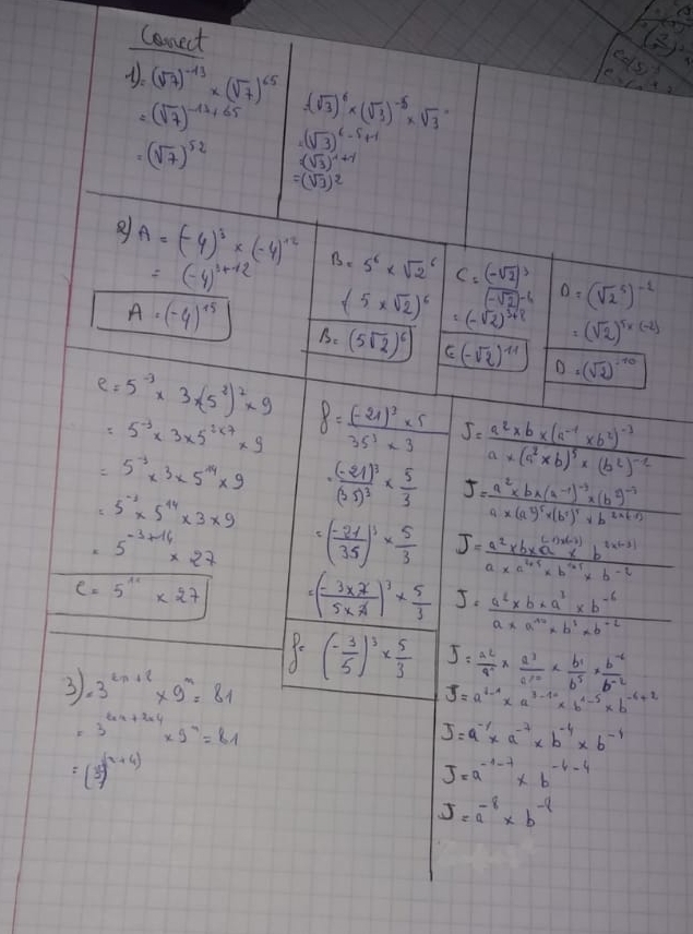 Conect
-3(x)
( 7/5 )^2=