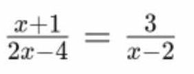  (x+1)/2x-4 = 3/x-2 