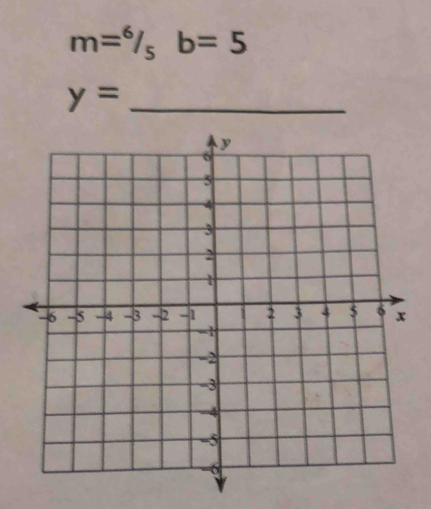 m=^6/_5b=5
y= _