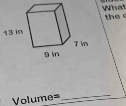 What 
the
Volume=
_