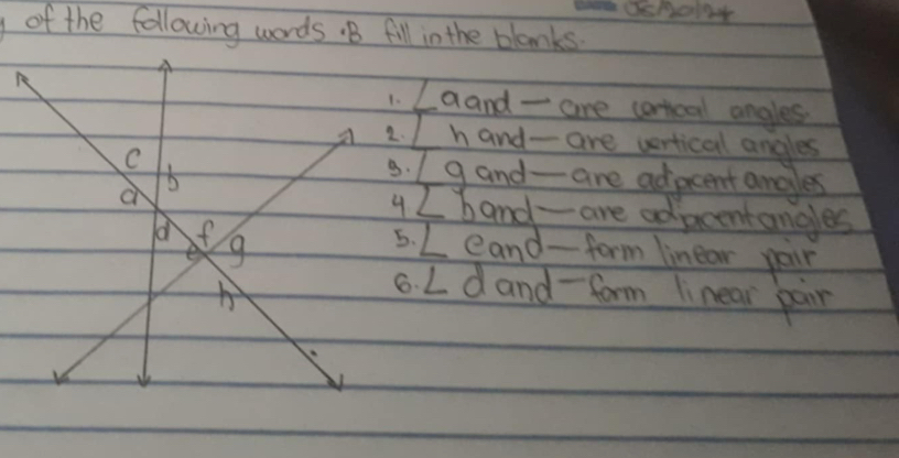 Solved: of the following words. B fill in the blanks A 1. Laand- are ...