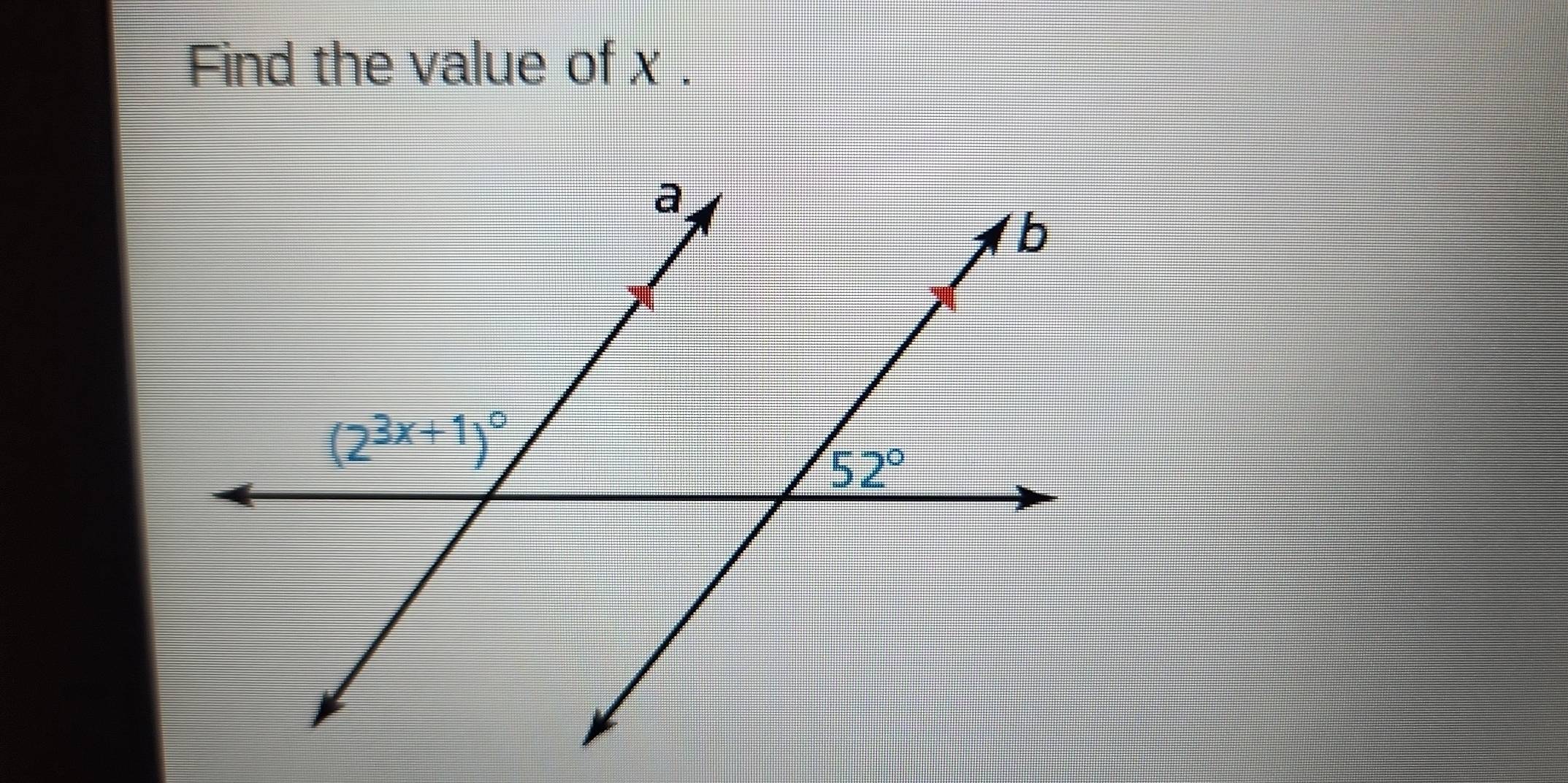 Find the value of x .