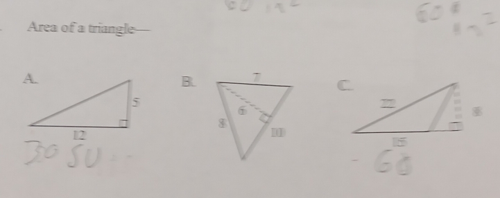 Area of a triangle
B.