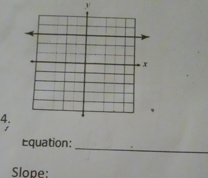 y
4. 
_ 
Equation: 
Slope: