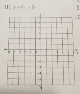 y=6x+3
x