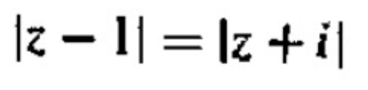 |z-1|=|z+i|