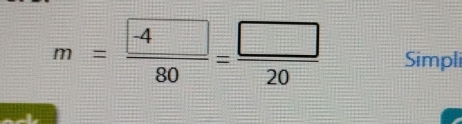 m= □ /80 = □ /20 
Simpli