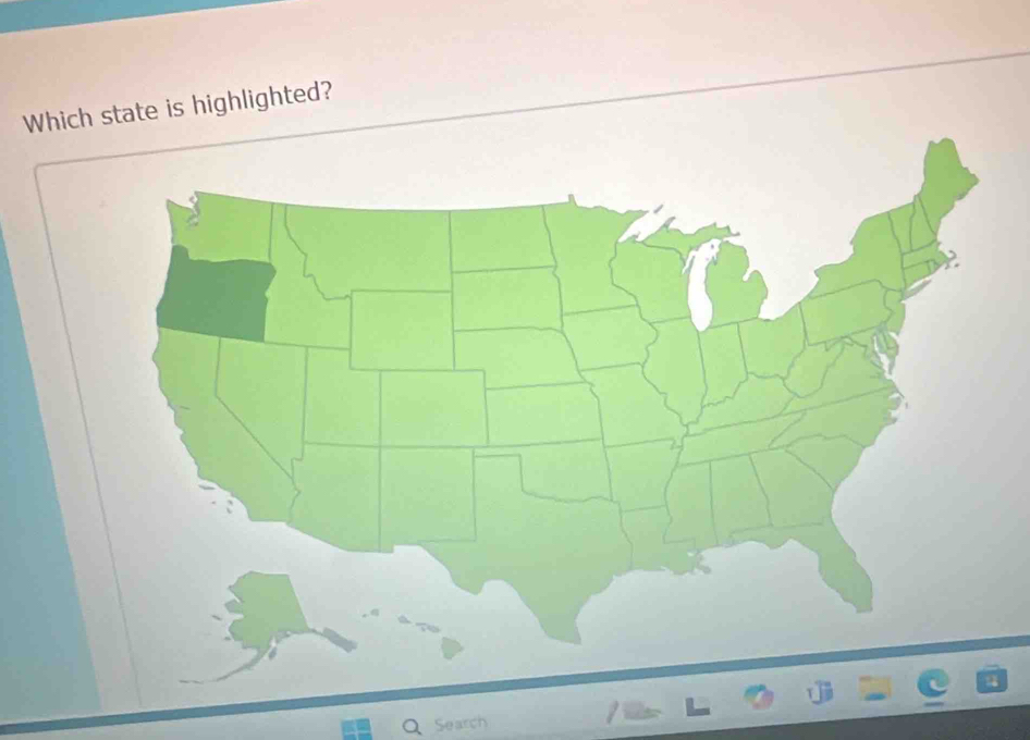 Which state is highlighted? 
Search