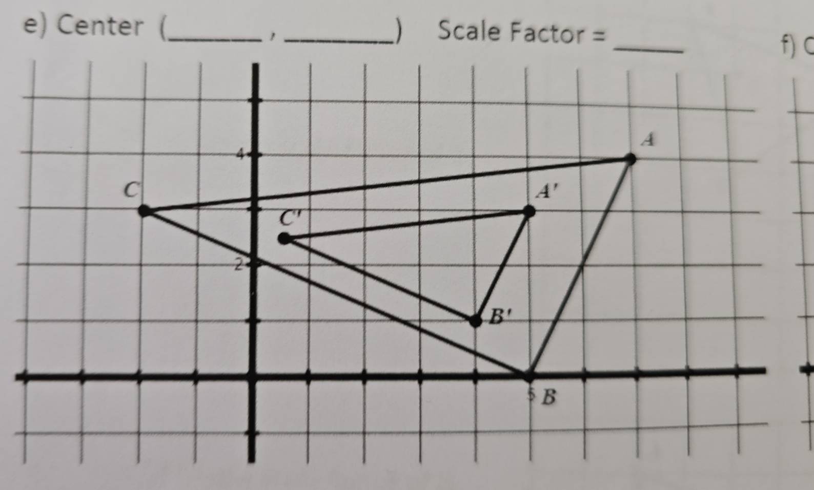 Center (_) Scale Factor =