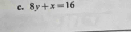 8y+x=16