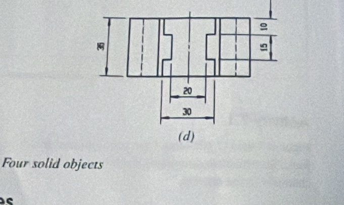 Four solid objects