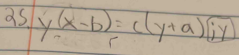 as y(x-b)=c(y+a)sqrt(iy)