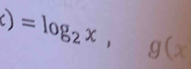 ()=log _2x, g(x