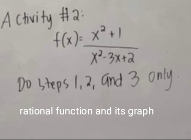 rational function and its graph