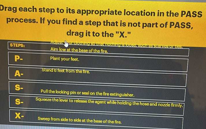 Solved: Drag each step to its appropriate location in the PASS process ...
