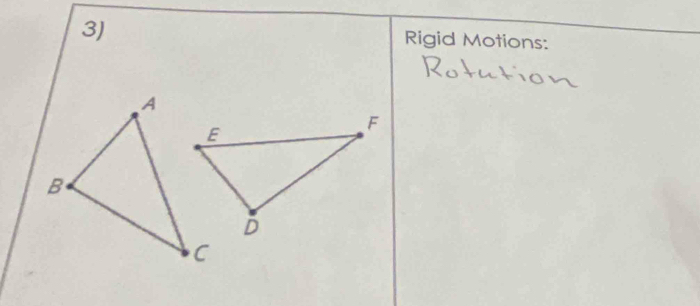 Rigid Motions: