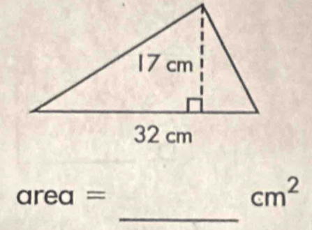 are a =.
cm^2