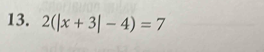 2(|x+3|-4)=7