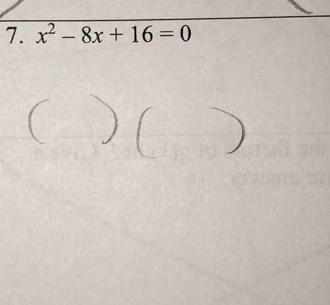 x^2-8x+16=0
C