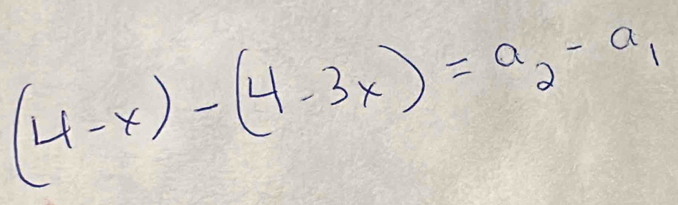 (4-x)-(4-3x)=a_2-a_1