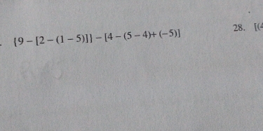  9-[2-(1-5)] -[4-(5-4)+(-5)] 28. [(