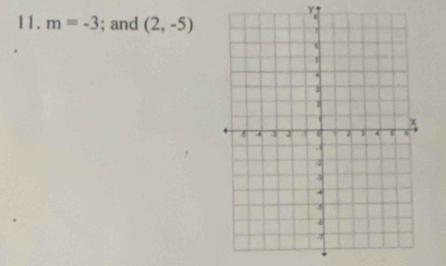 m=-3; and (2,-5)
va