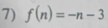 f(n)=-n-3