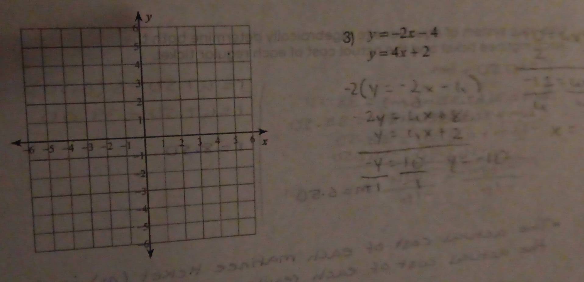 y=-2x-4
y=4x+2