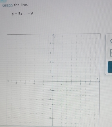 Graph the line.
y-3x=-9