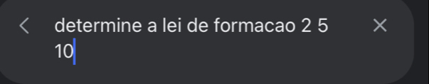 determine a lei de formacao 2 5
10