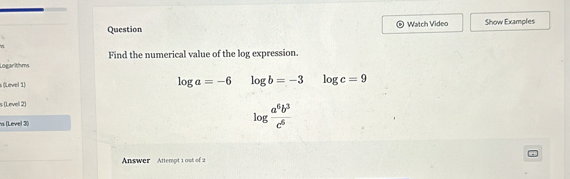 Solved: Watch Video Question Show Examples 15 Find the numerical value ...