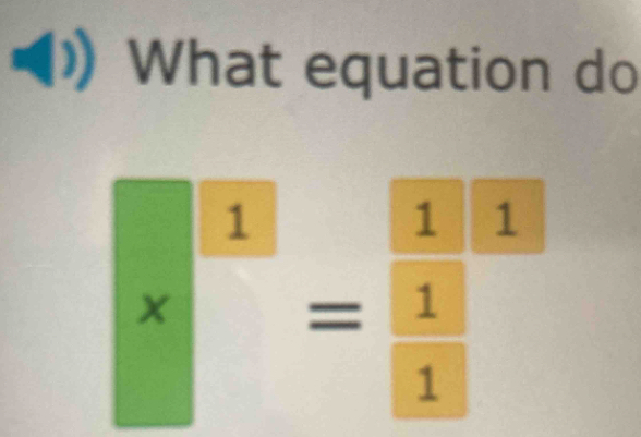 What equation do
x^(□)= □ /□  