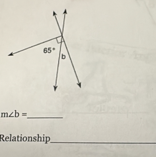 m∠ b=
Relationship_