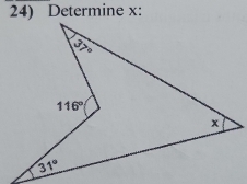 Determine x: