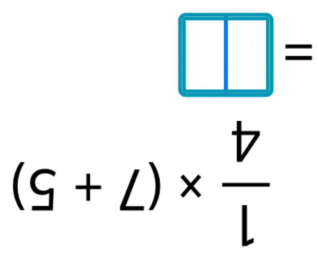 
beginarrayr  1/4 * (7+5) =□ end(array)^