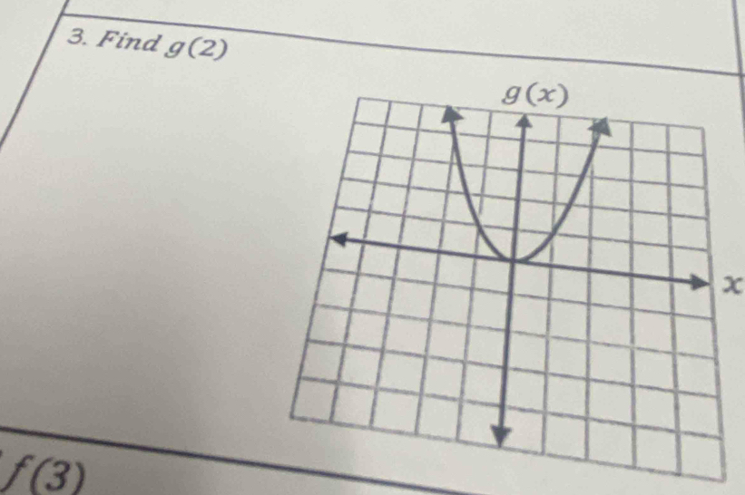 Find g(2)
x
f(3)