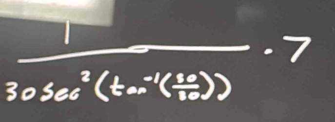 frac 130sec^2(tan^2( 1/10 ))· 7