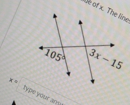 x=
type your ans