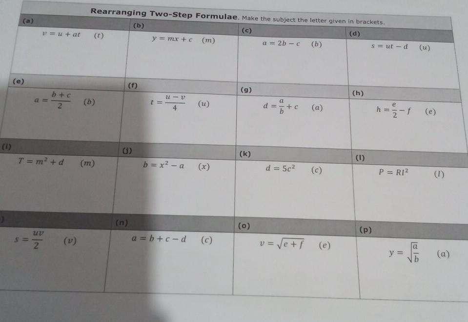 Rearranging Two-Step For
(
(i)