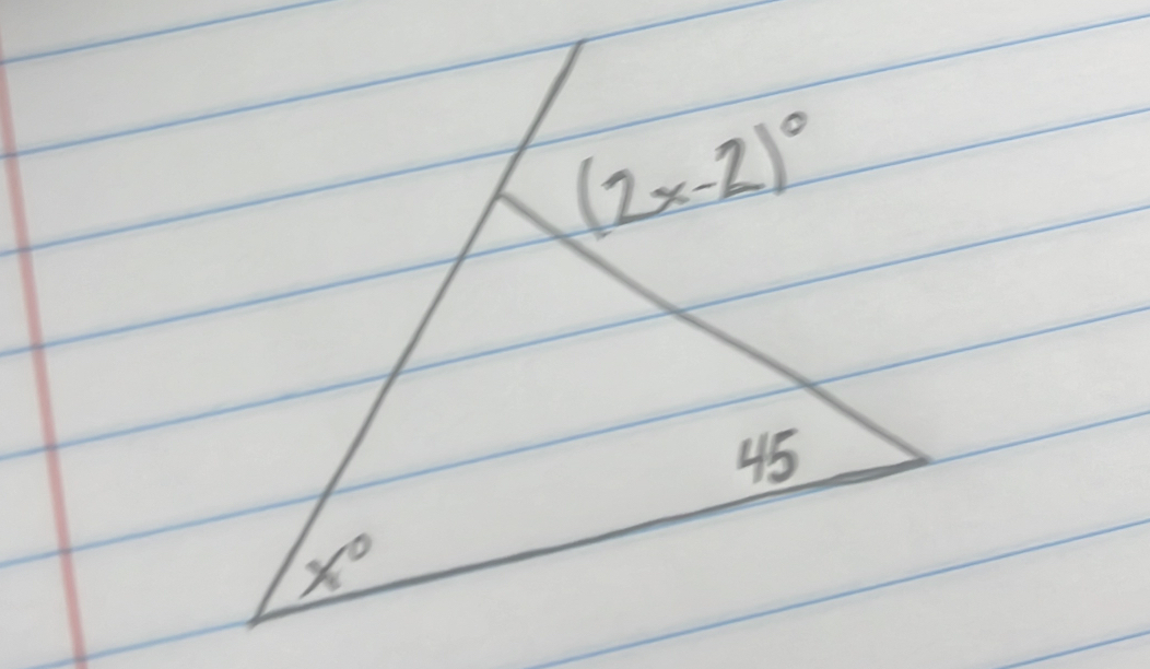 (2x-2)^circ 
45
x°