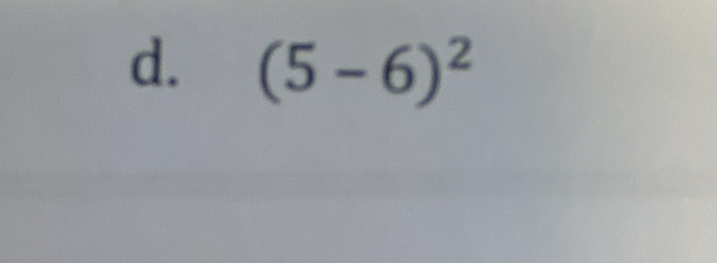 (5-6)^2